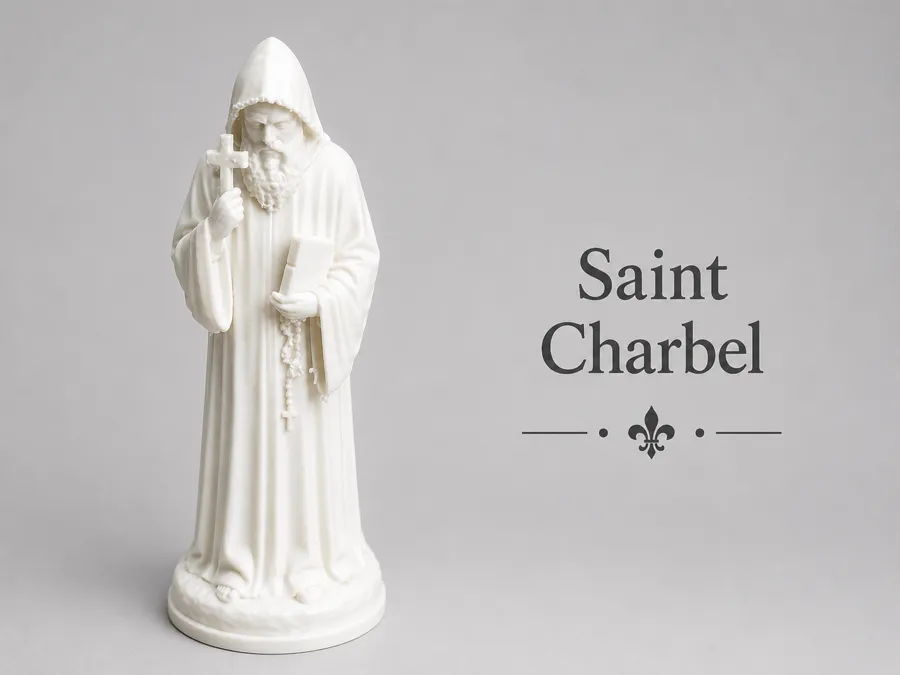 Santo Charbel — patung